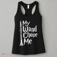My Wand Chose Me Clarinet Player Clarinetist Music Lover Women's Tank Top thumb 3