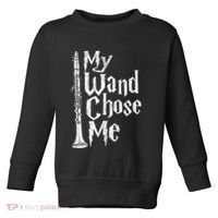 My Wand Chose Me Clarinet Player Clarinetist Music Lover Toddler Sweatshirt thumb 0