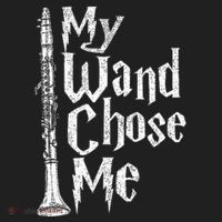 My Wand Chose Me Clarinet Player Clarinetist Music Lover Hat thumb 2
