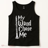 My Wand Chose Me Clarinet Player Clarinetist Music Lover Tank Top thumb 2