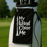 My Wand Chose Me Clarinet Player Clarinetist Music Lover Golf Towel thumb 2