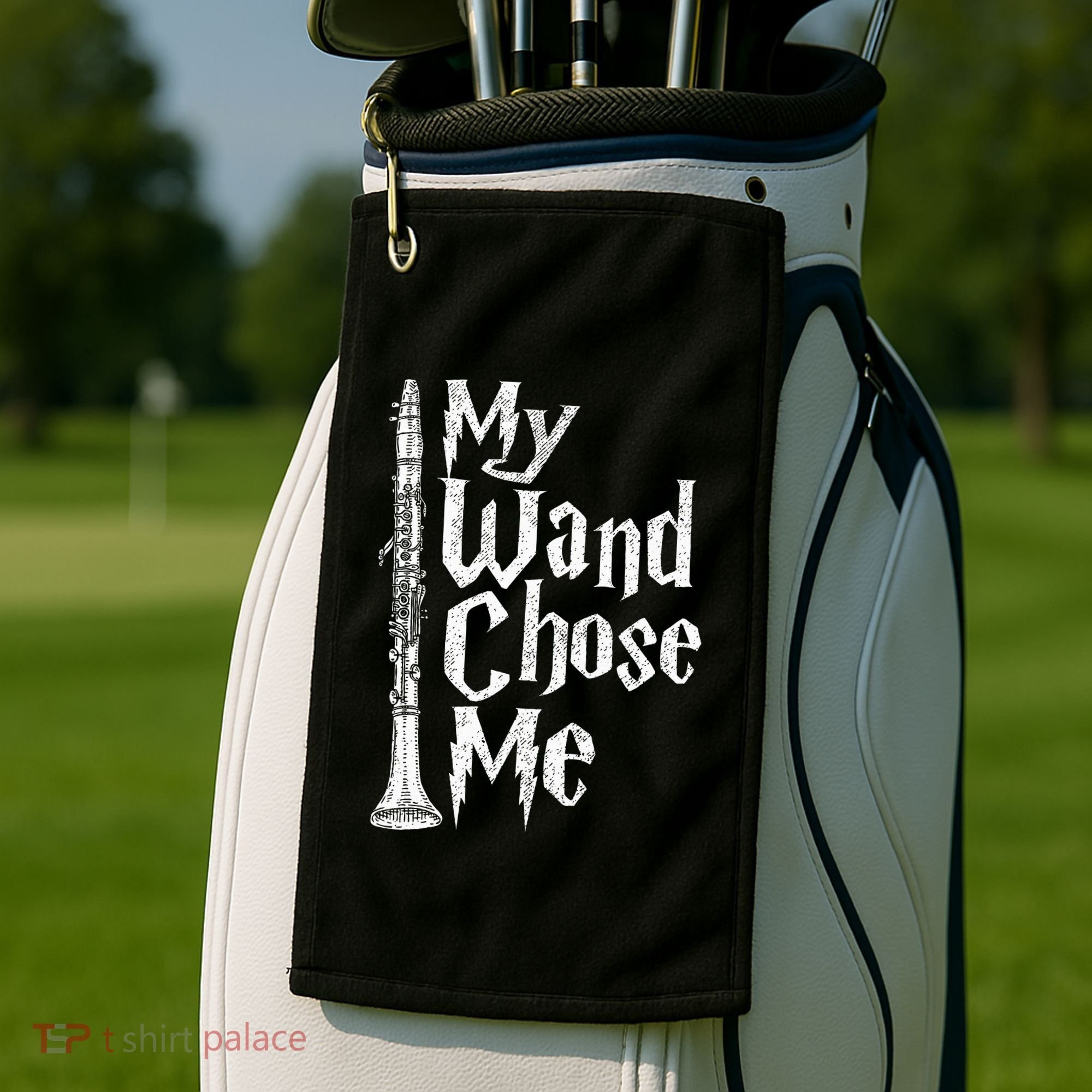 My Wand Chose Me Clarinet Player Clarinetist Music Lover Golf Towel