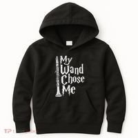 My Wand Chose Me Clarinet Player Clarinetist Music Lover Kids Hoodie thumb 0