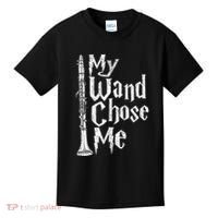 My Wand Chose Me Clarinet Player Clarinetist Music Lover Kids T-Shirt thumb 0