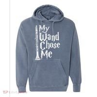 My Wand Chose Me Clarinet Player Clarinetist Music Lover Comfort Colors Garment-Dyed Hooded Sweatshirt thumb 0