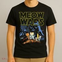 Meow Wars Cat Gifts For Cat Lovers Cat Stuff Hemed Gifts T-Shirt thumb 3