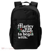 Marley Was Dead To Begin With Mistletoe Christmas Backpack thumb 0