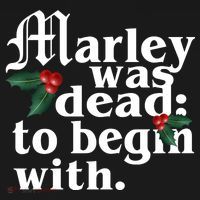 Marley Was Dead To Begin With Mistletoe Christmas Coaster thumb 2