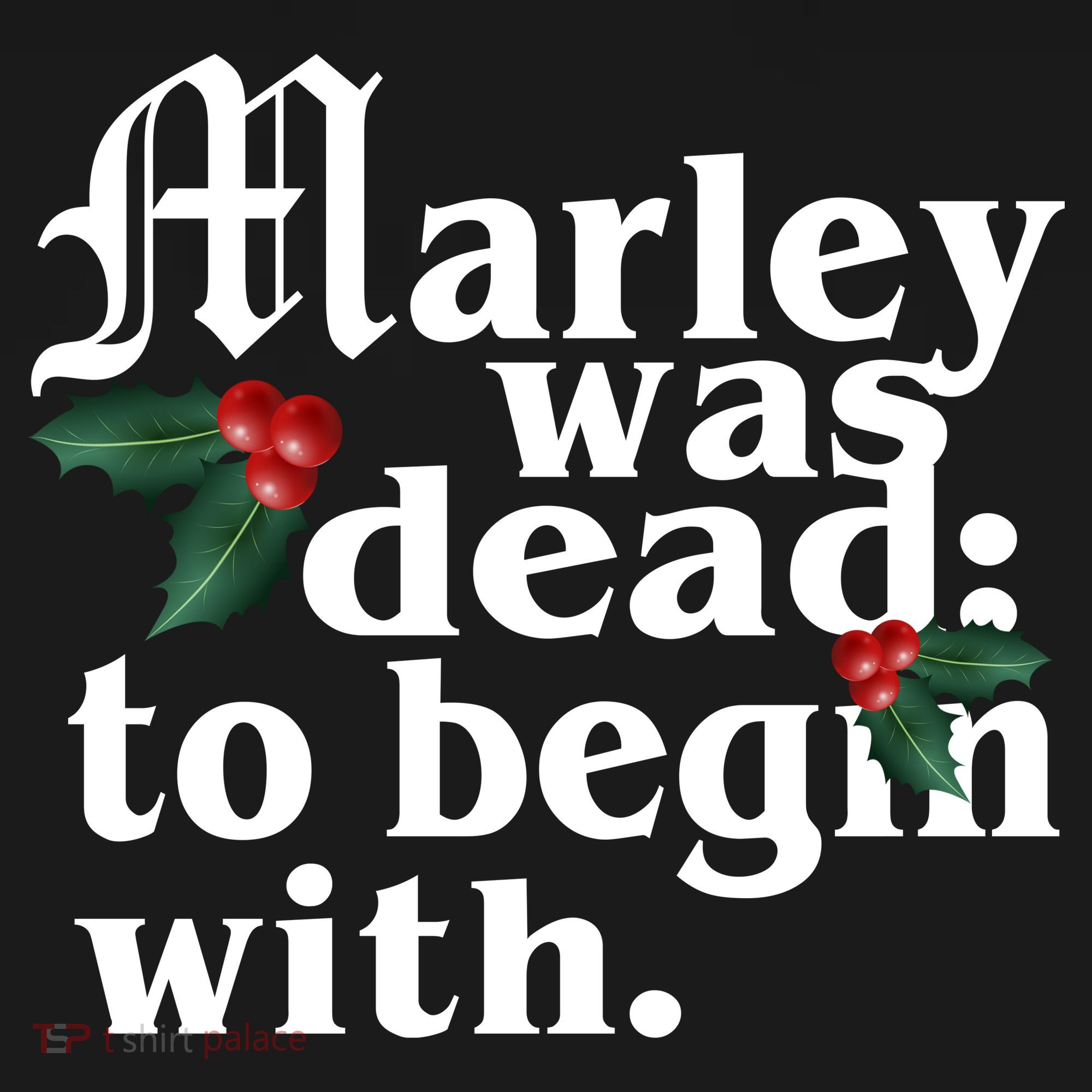 Marley Was Dead To Begin With Mistletoe Christmas Coaster