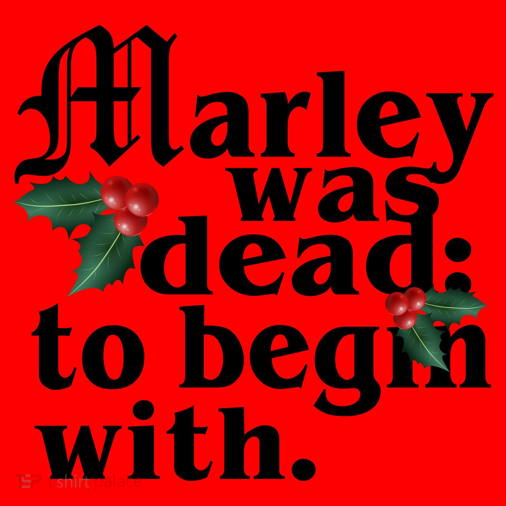 Marley Was Dead To Begin With Mistletoe Christmas Santa Hat