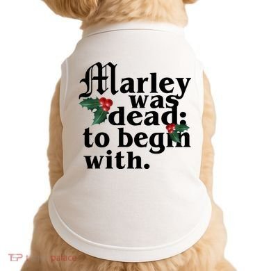 Marley Was Dead To Begin With Mistletoe Christmas Doggie Tank