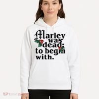 Marley Was Dead To Begin With Mistletoe Christmas Hoodie thumb 5