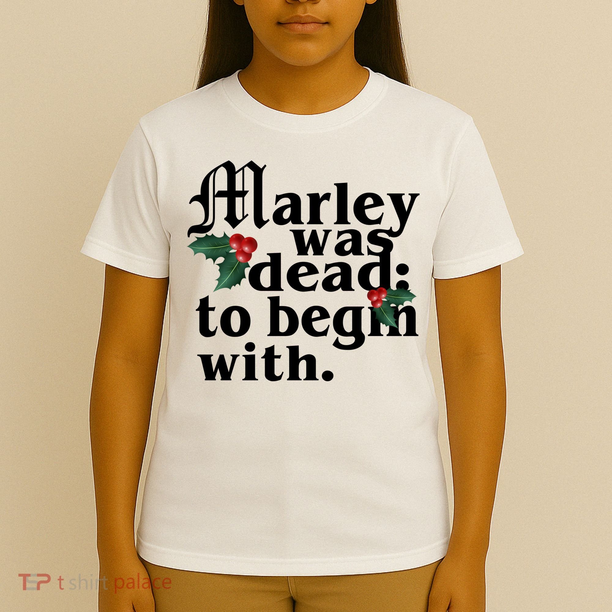 Marley Was Dead To Begin With Mistletoe Christmas T-Shirt