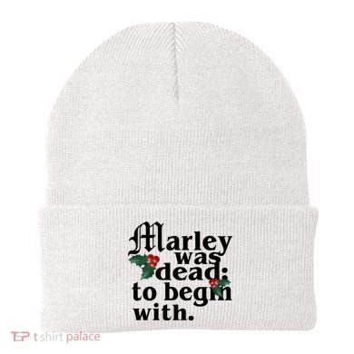 Marley Was Dead To Begin With Mistletoe Christmas Beanie