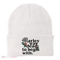 Marley Was Dead To Begin With Mistletoe Christmas Beanie thumb 0