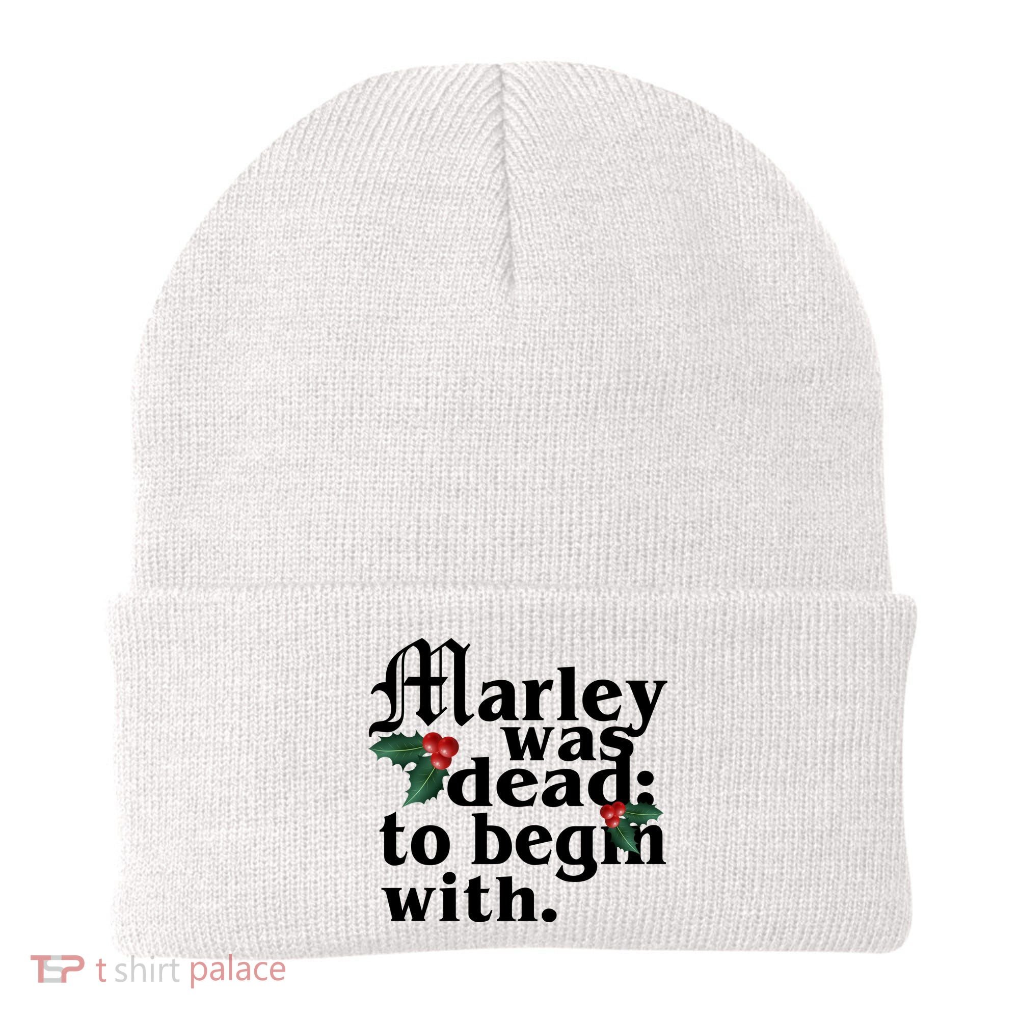 Marley Was Dead To Begin With Mistletoe Christmas Beanie