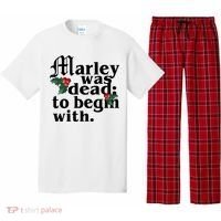Marley Was Dead To Begin With Mistletoe Christmas Pajama Set thumb 0