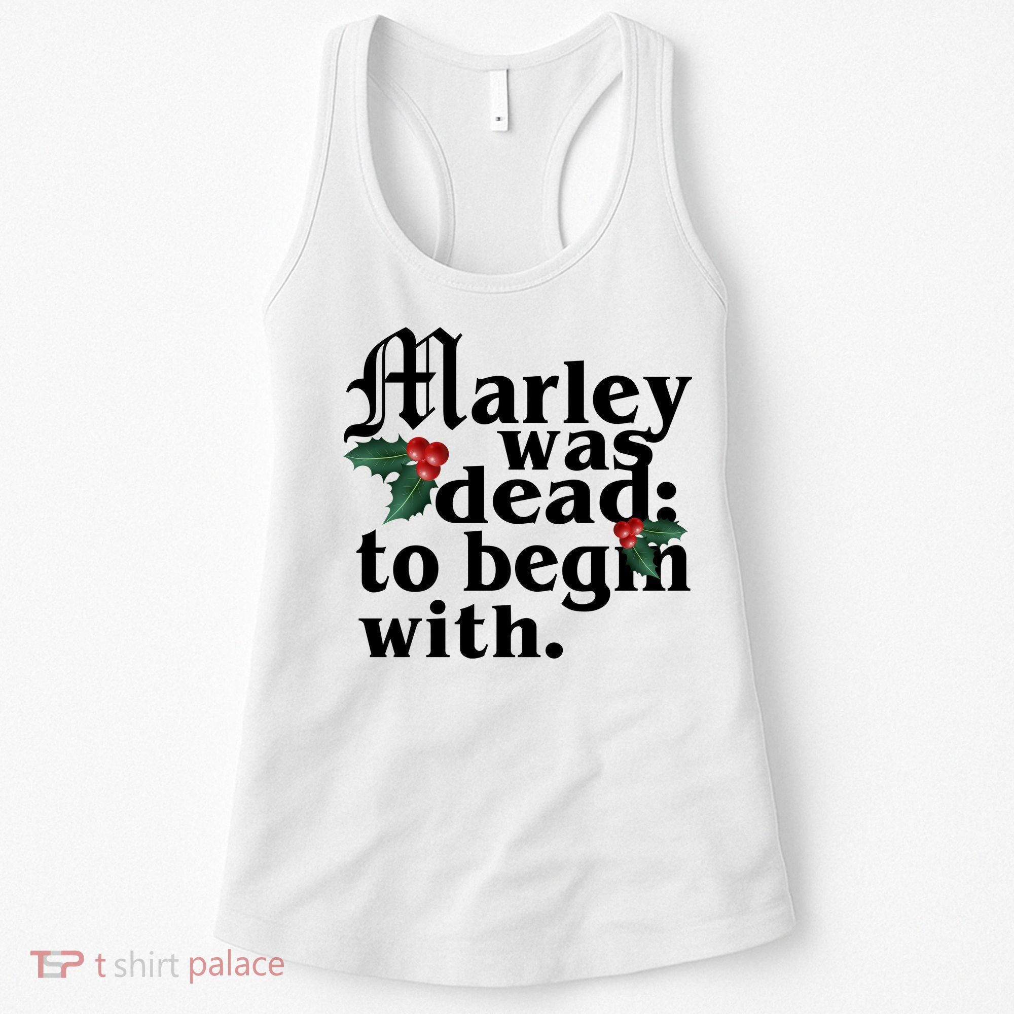 Marley Was Dead To Begin With Mistletoe Christmas Women's Tank Top