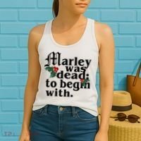 Marley Was Dead To Begin With Mistletoe Christmas Women's Tank Top thumb 2