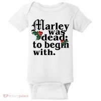 Marley Was Dead To Begin With Mistletoe Christmas Baby Bodysuit thumb 0
