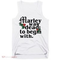 Marley Was Dead To Begin With Mistletoe Christmas Tank Top thumb 0