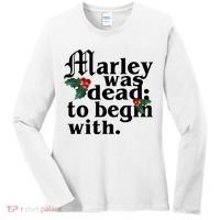 Marley Was Dead To Begin With Mistletoe Christmas Women's Long Sleeve Shirt thumb 0