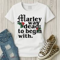 Marley Was Dead To Begin With Mistletoe Christmas Women's T-Shirt thumb 3