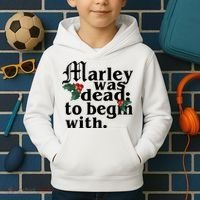 Marley Was Dead To Begin With Mistletoe Christmas Kids Hoodie thumb 2