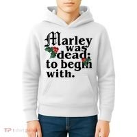 Marley Was Dead To Begin With Mistletoe Christmas Kids Hoodie thumb 4