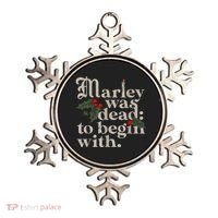 Marley Was Dead To Begin With Funny Novelty Christmas Ornament thumb 0