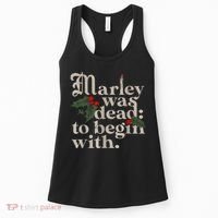 Marley Was Dead To Begin With Funny Novelty Christmas Women's Tank Top thumb 0