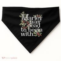 Marley Was Dead: To Begin With Funny Novelty Christmas USA-Made Doggie Bandana thumb 0