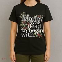 Marley Was Dead: To Begin With Funny Novelty Christmas T-Shirt thumb 4