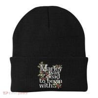 Marley Was Dead: To Begin With Funny Novelty Christmas Beanie thumb 0