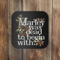 Marley Was Dead: To Begin With Funny Novelty Christmas Coaster thumb 0