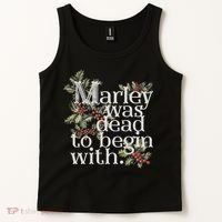 Marley Was Dead: To Begin With Funny Novelty Christmas Tank Top thumb 2