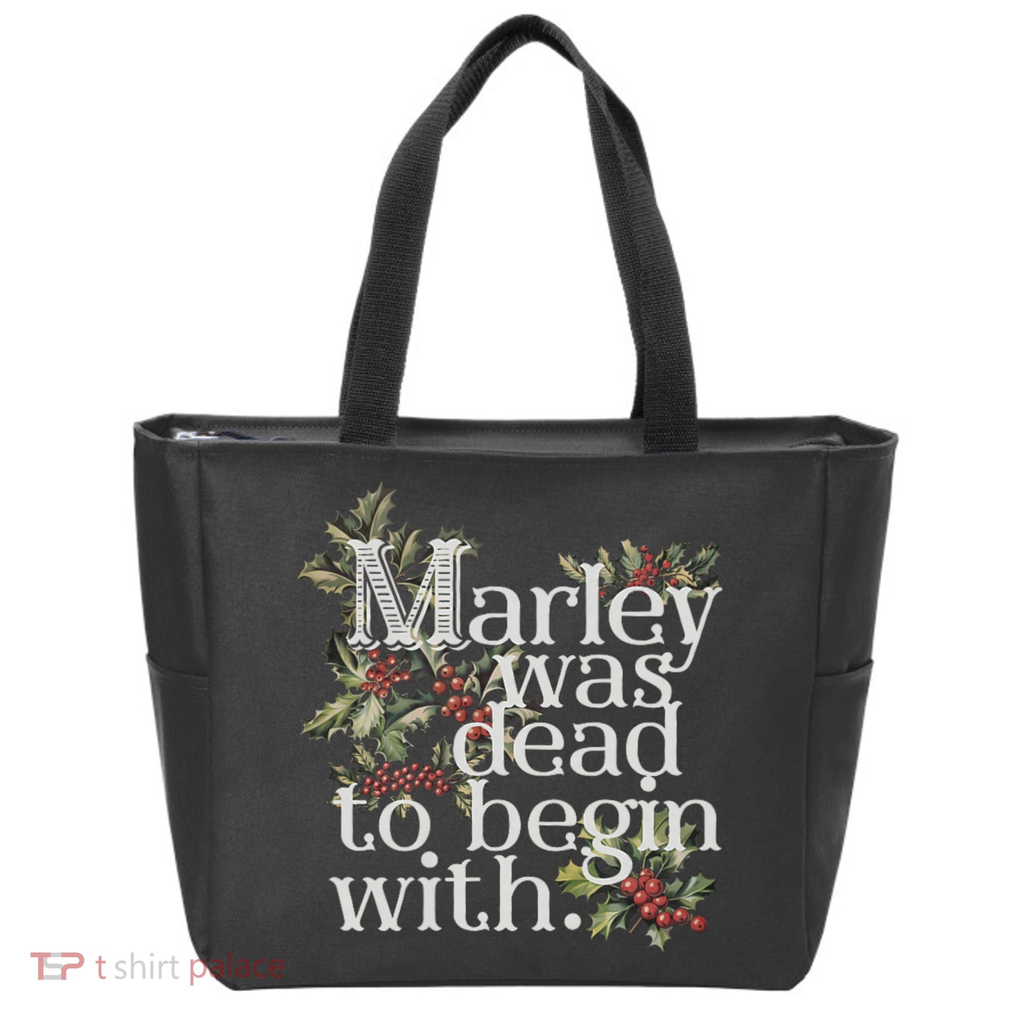 Marley Was Dead: To Begin With Funny Novelty Christmas Tote Bag