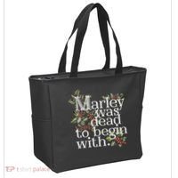 Marley Was Dead: To Begin With Funny Novelty Christmas Tote Bag thumb 2