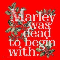 Marley Was Dead: To Begin With Funny Novelty Christmas Santa Hat thumb 1