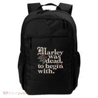 Marley Was Dead To Begin With Funny Quote Backpack thumb 0