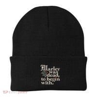 Marley Was Dead To Begin With Funny Quote Beanie thumb 0