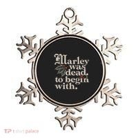 Marley Was Dead To Begin With Funny Quote Ornament thumb 0