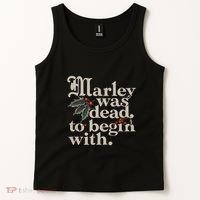 Marley Was Dead To Begin With Funny Quote Tank Top thumb 2