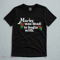 Marley Was Dead To Begin With Charles Dickens Christmas T-Shirt thumb 5