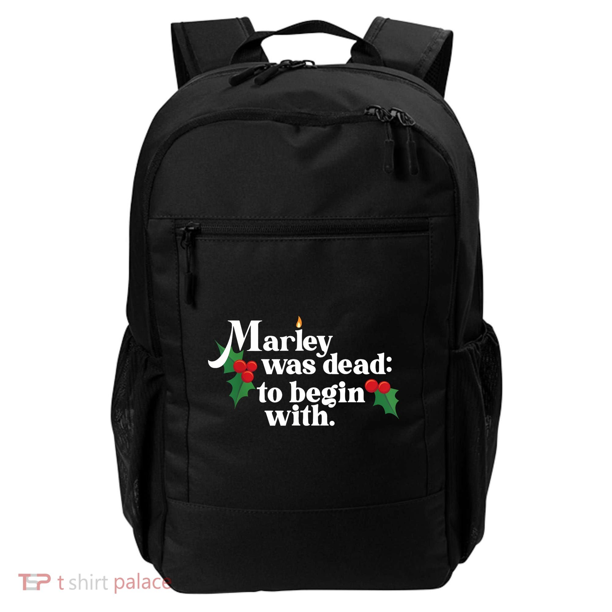 Marley Was Dead To Begin With Charles Dickens Christmas Backpack