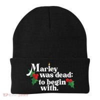 Marley Was Dead To Begin With Charles Dickens Christmas Beanie thumb 0