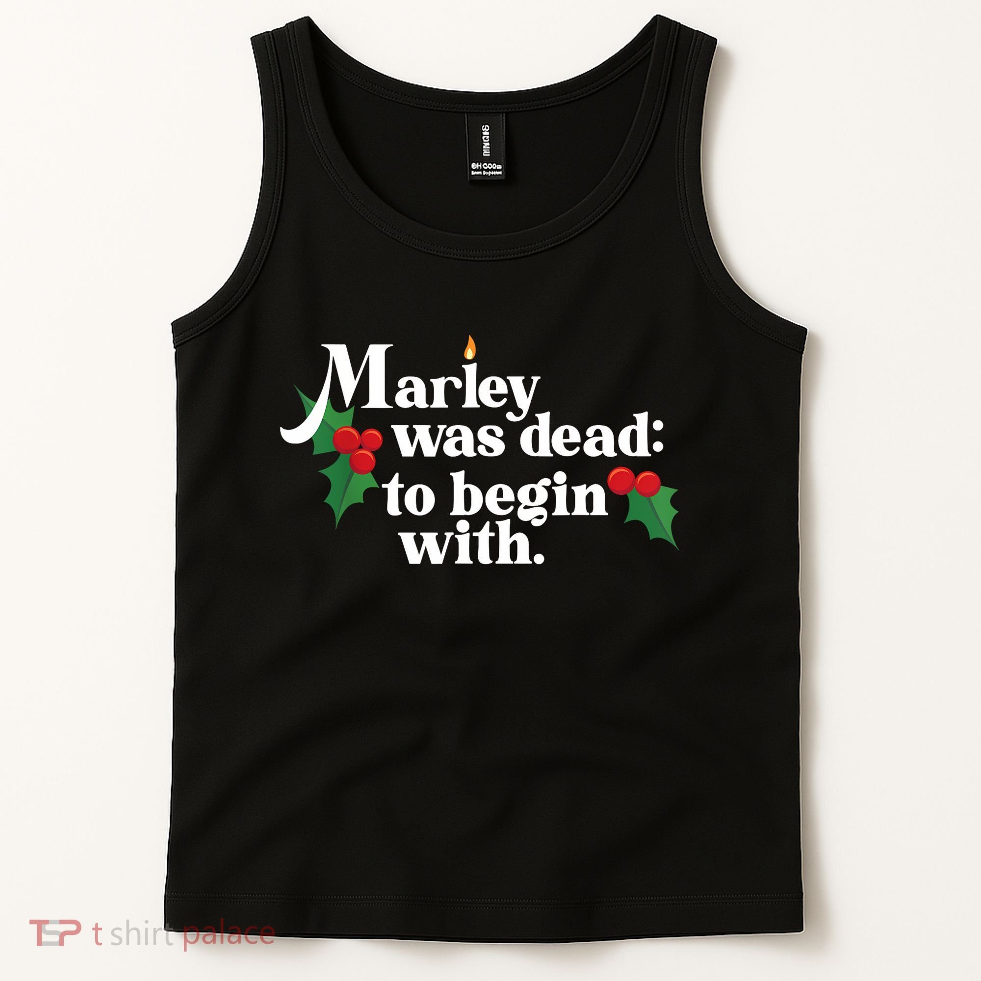 Marley Was Dead To Begin With Charles Dickens Christmas Tank Top