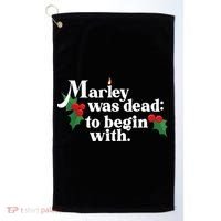 Marley Was Dead To Begin With Charles Dickens Christmas Golf Towel thumb 0