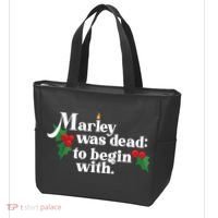 Marley Was Dead To Begin With Charles Dickens Christmas Tote Bag thumb 3