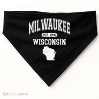 Milwaukee Wisconsin Est 1846 Varsity USA-Made Doggie Bandana thumb 0